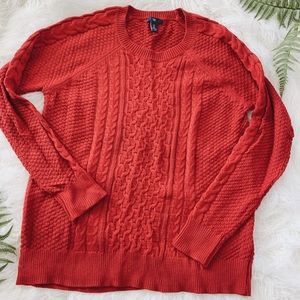 LIKE NEW red Gap cable knit sweater